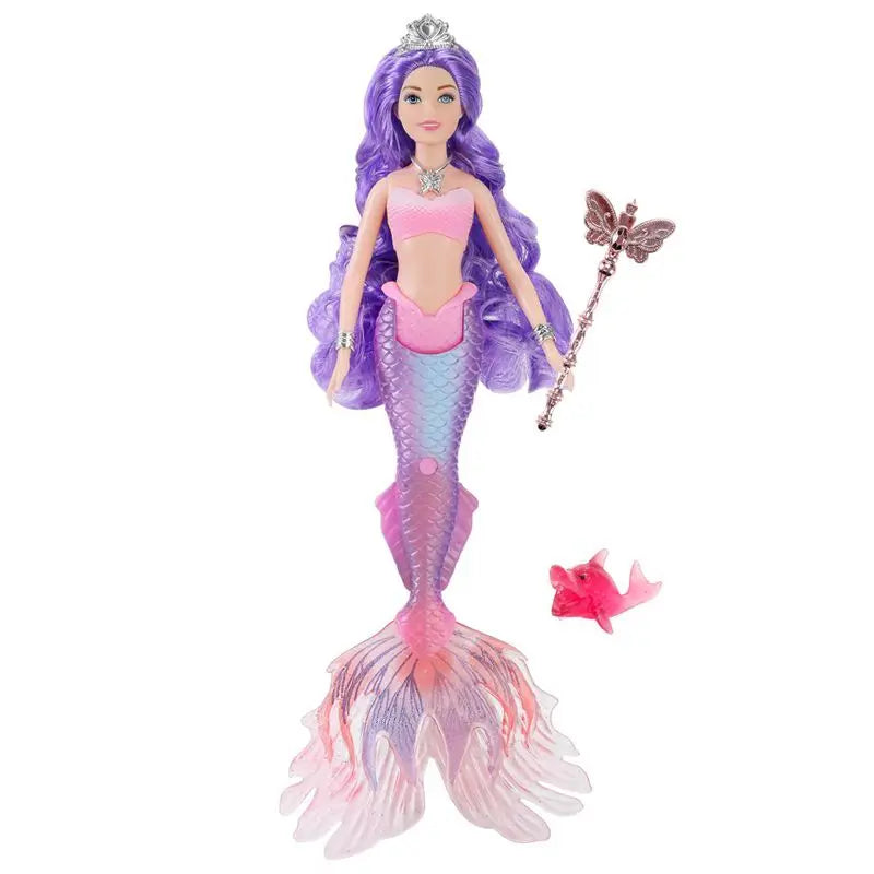 Mermaid Dolls Music Lighting Kids Toys Colorful Doll Body Pink Blue Red Purple Hair Miniature Accessories For Children DIY Game