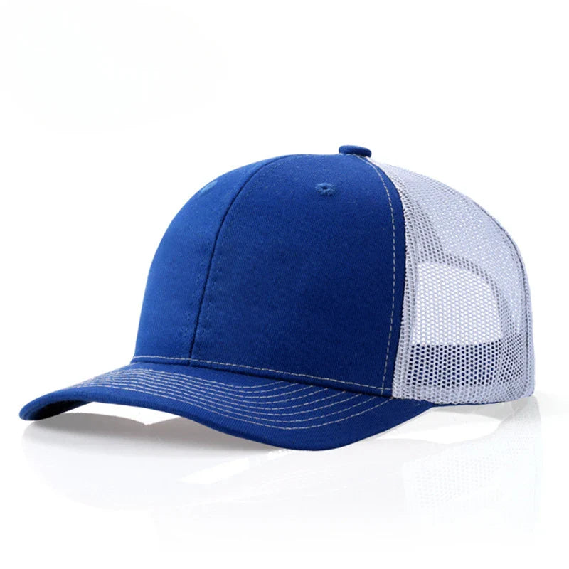 Custom embroidered logo hat Men's and women's mesh cap cotton baseball cap design DIY picture printing logo hat Summer sun hat