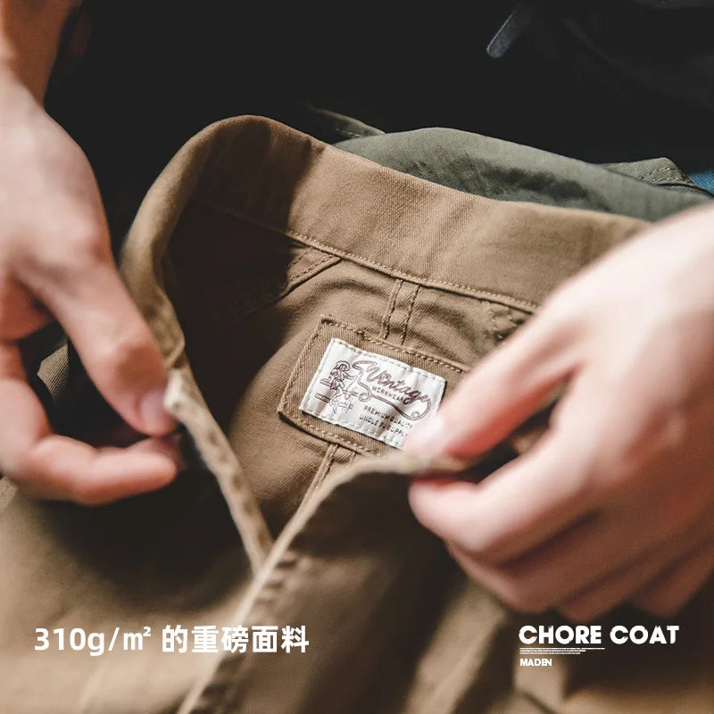 Amekaji Jacket Men's American Casual Vintage 4 Pockets Jackets