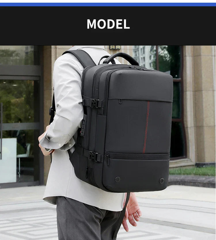 Men's Backpack with Expandable Vacuum Compression, Large Capacity, Dry and Wet Separation, Multifunctional Business Backpack for Short Business Trips