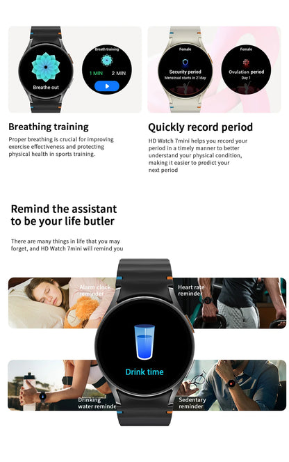 For Samsung S21 A21 A7 m51 S8 Note20 s20 ultra note10 lite Smart Watch Bluetooth Call Phone Smartwatch Heart Rate Men Sports