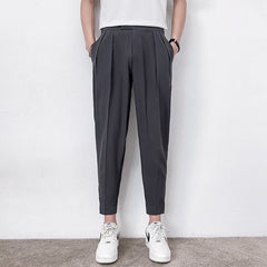 Men's Casual Straight Pants Feet Slim Thin Fashion Classic Simplicity Trousers