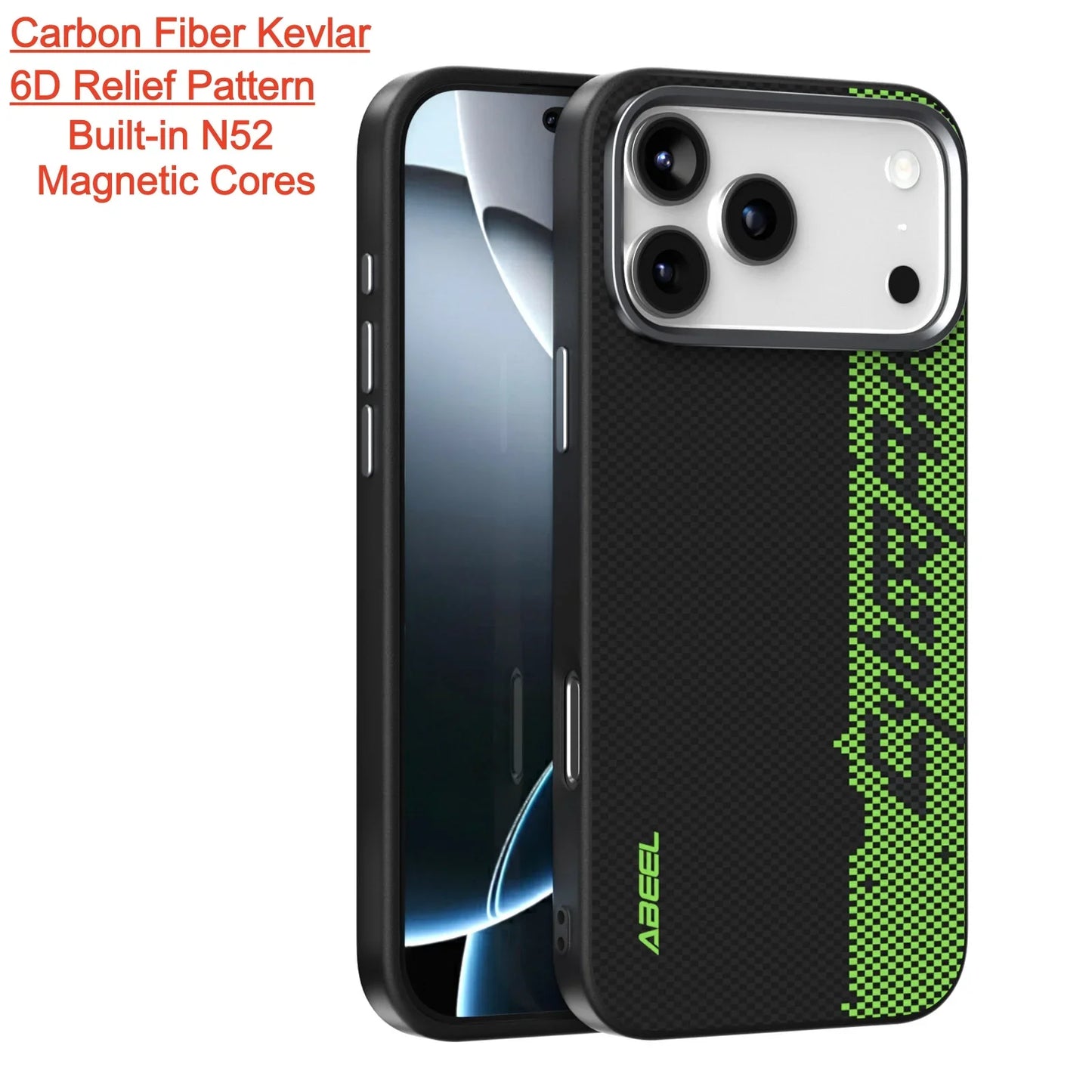 Carbon Fiber Hard Phone Case For iPhone 17 Air 16 15 14 13 Plus Pro Max Aluminium Alloy Camera Protective Magnetic Cover