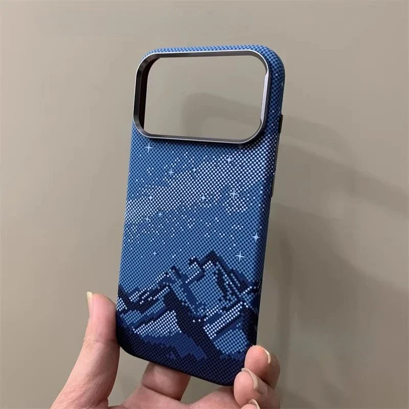 River Mountains Magnetic Phone Case for iPhone 15 16 17 Pro Max Magnets Charging Back Cover Camera Lens Protection Shell Coques