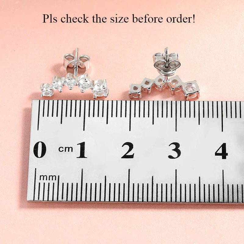 Smyoue 1.16cttw Gradient Gem Full Moissanite Stud Earrings for Women Sparkling Party Jewelry Earrings 925 Sterling Silver 100%