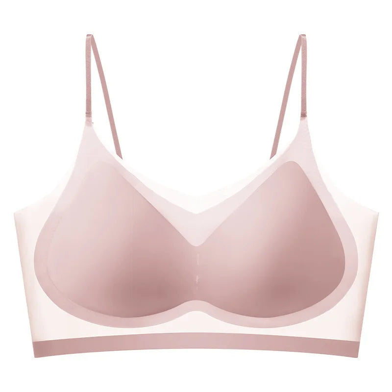 Bra Women's Bustier Underwear Seamless Back Halter Vest Wrap Bra Small Chest