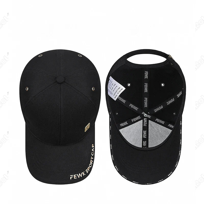 New Fashion High Quality Unisex Chinese Style Letters Embroidery Cotton Adjustable Baseball Cap Sun Hat Trucker Caps Dad Hats