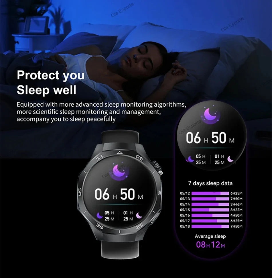 2025 New GPS NFC GT5 Pro Smart Watch Men HD AMOLED Screen Heart rate Bluetooth Call IP68 Waterproof Man Smartwatch Holiday Gifts