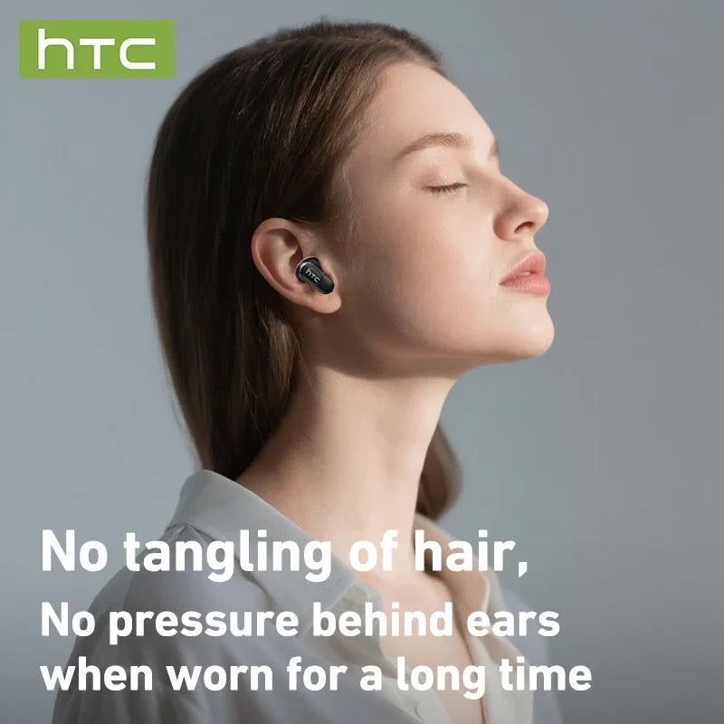 HTC NE51 Bluetooth Earphones TWS Sport Wireless Headphones Long Life with Mic In-Ear Earbuds AI Translator Earbuds