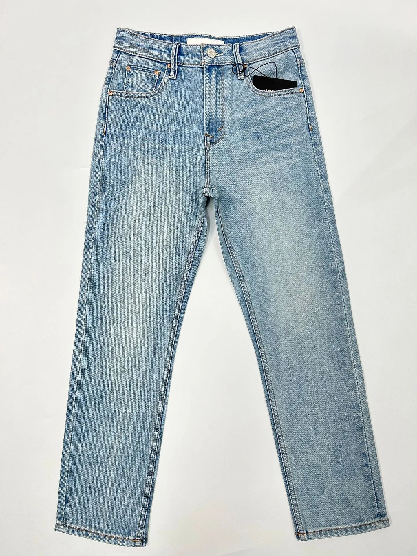 Women stretch slim jeans High waist casual lady straight denim pants