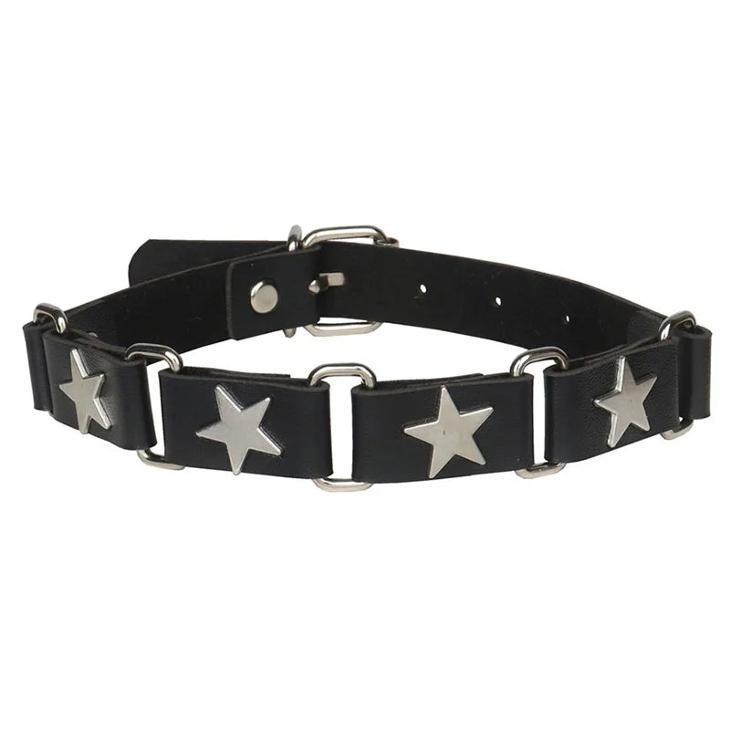 Vintage Luxury Cross Necklace For Women Fashion Punk PU Leather Choker