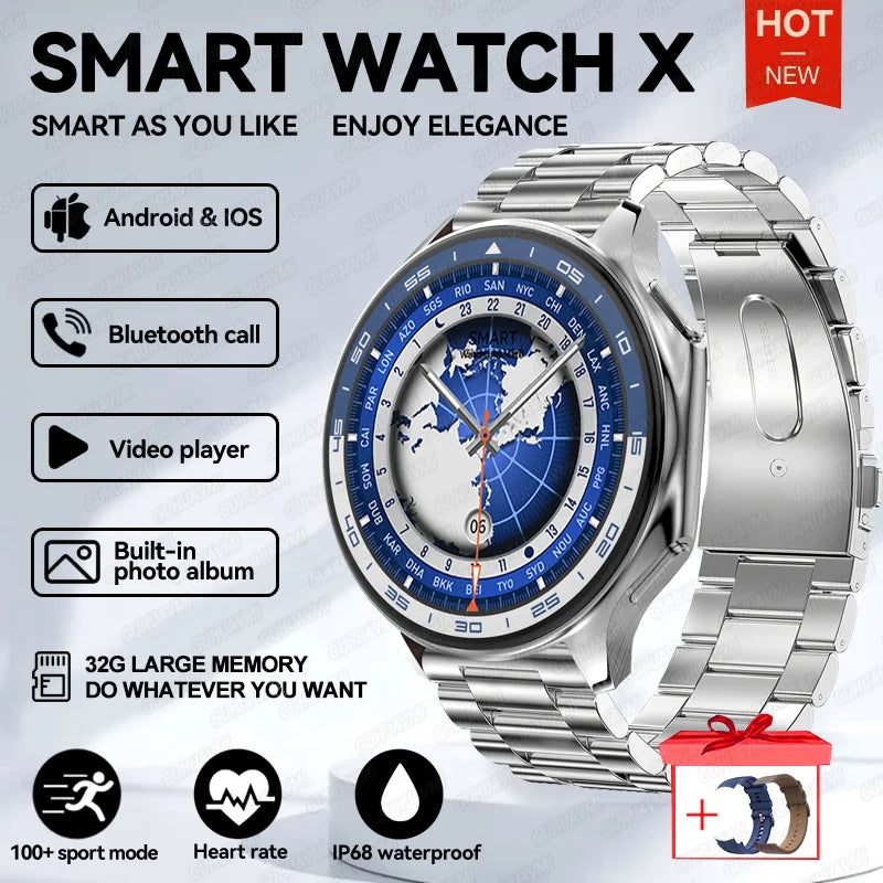 2025 Men High-End Business Watch For IOS OPPO Watch X 4G Large Memory Video playback Smartwatch Sport Fitness Waterproof Watches