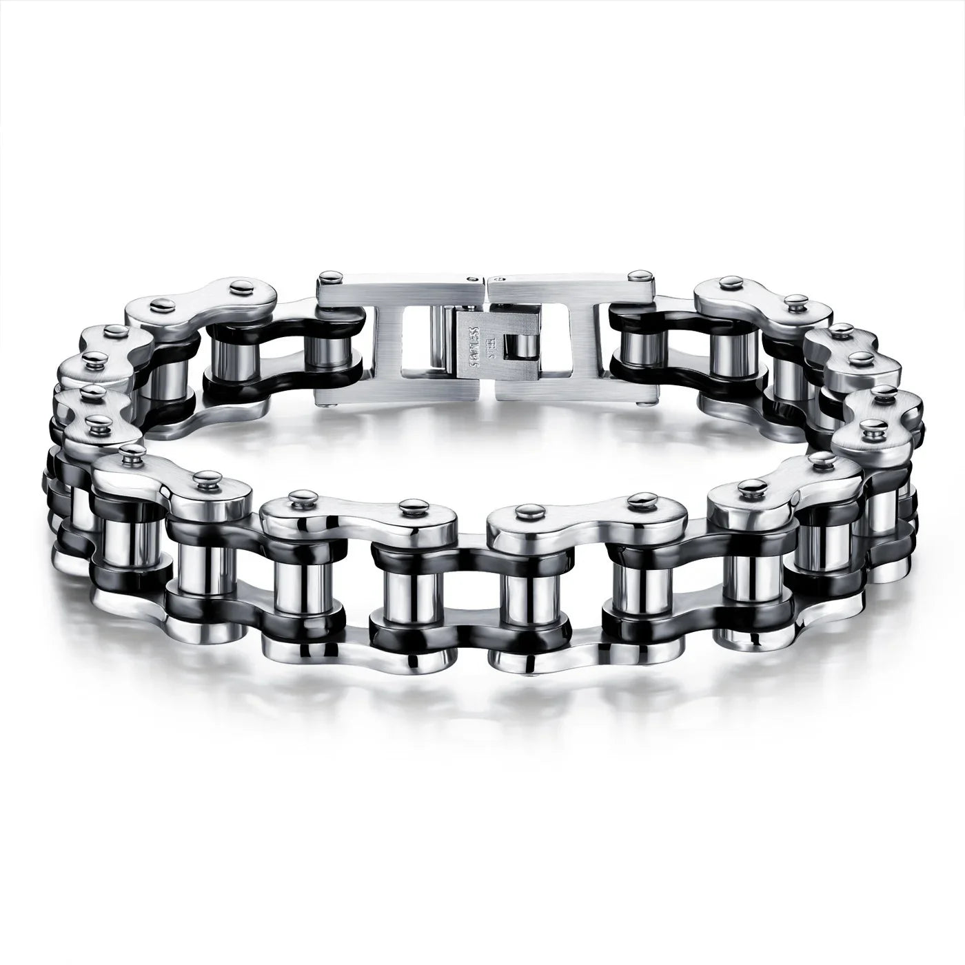 Street fashion, trendy motorcycle chain bracelet, hip-hop style, versatile for men, bicycle-themed bracelet.