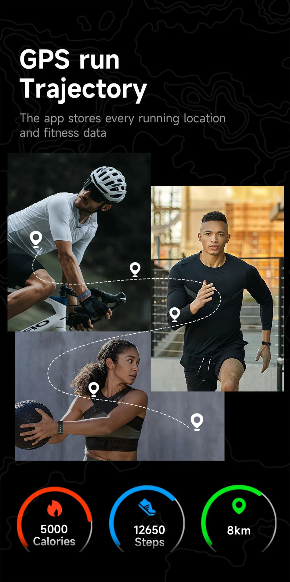 New No Screen Smart Watch Men's Sports Outdoors Fitness Heart Rate Monitor 1ATM Waterproof New Smartwatch For Android IOS 2025