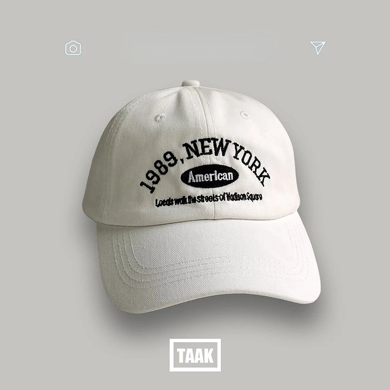 Retro Nostalgia Embroidered Baseball Caps Spring Autumn Women Men Leisure Peaked