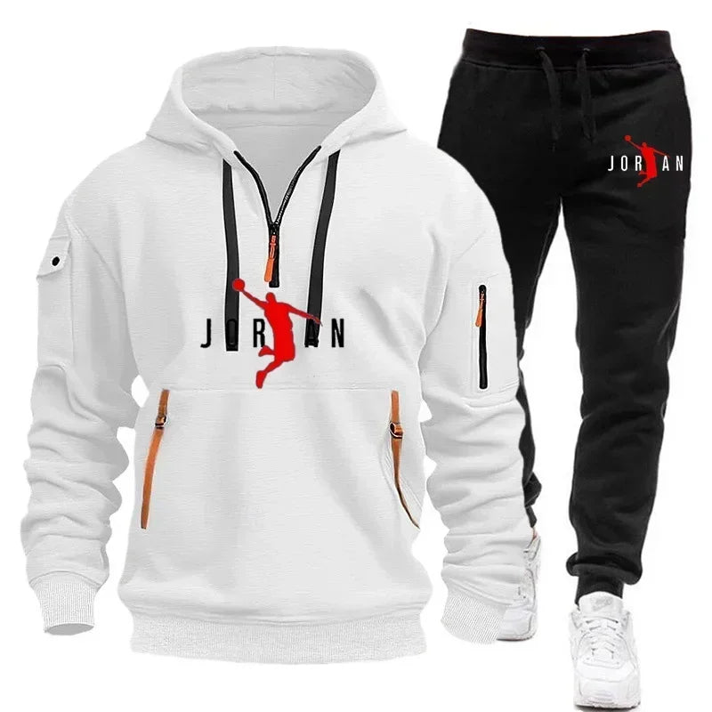 Winter hoodie set, pants, casual jogging clothes, sportswear, sportswear