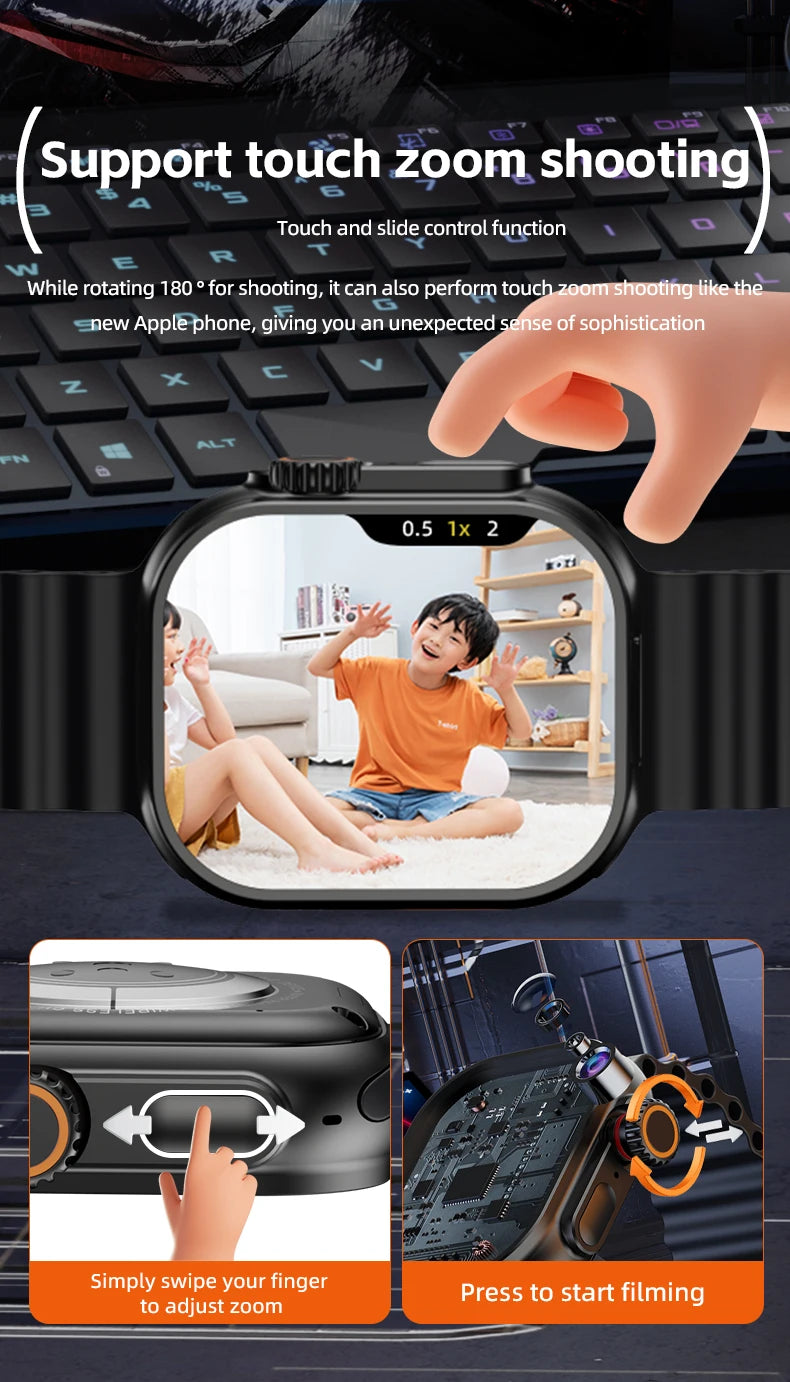 CD12 S11 Ultra 3 Smartwatch 4G 5G 2.26inch Amoled Android 12.0 Smart Watch With Rotary Camera Compass GPS WIFI 2080mAH Battery
