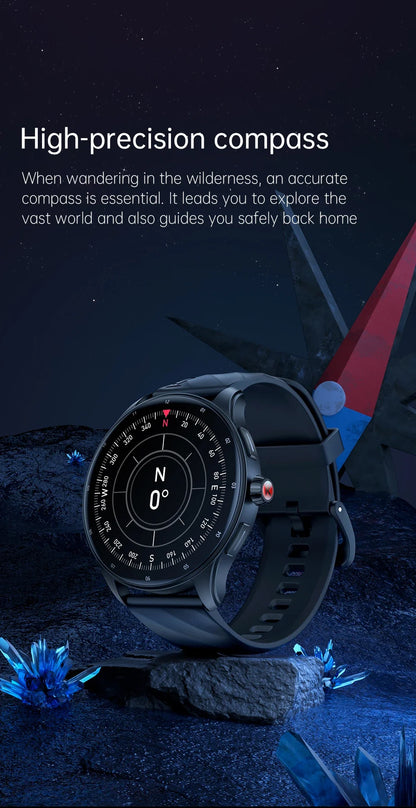 KUMI GW3 Pro Smartwatch 1.43" AMOLED IP68 Waterproof Bluetooth 5.2 Fitness Tracker Heart Rate Blood Oxygen Monitor