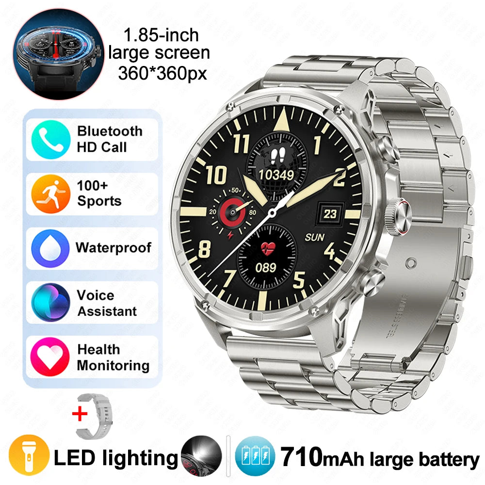 New T-Rex3 710mAh Large Battery Durable Adult Smart Watch 1.85-inch GPS trackr Compass 3ATM Waterproof BT Call Sports Smartwat