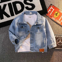 Mickey Denim Jacket For Boys Fashion Coats Children Clothing Autumn Baby Girls Clothes