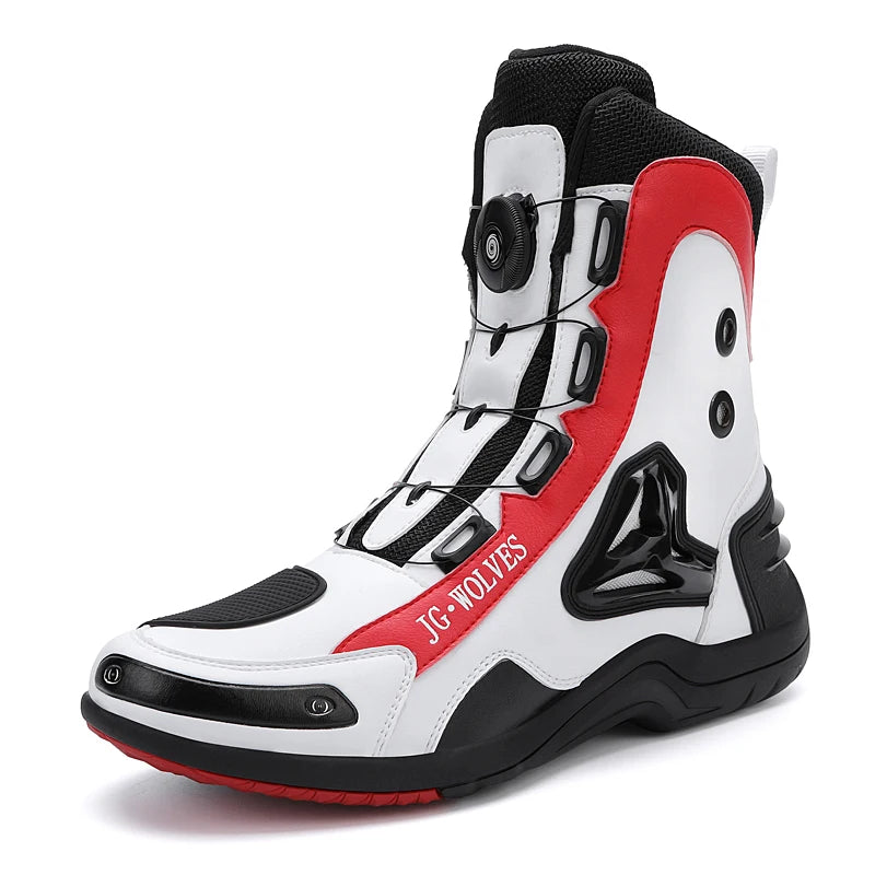 Motorcycle boots four seasons high-top outdoor riding boots fashion protective motorcycle shoes plus size off-road cycling shoes