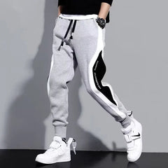 Men Black Pants Hip Hop Drawstring Jogger Fashion Comfortable Trousers Male Casual