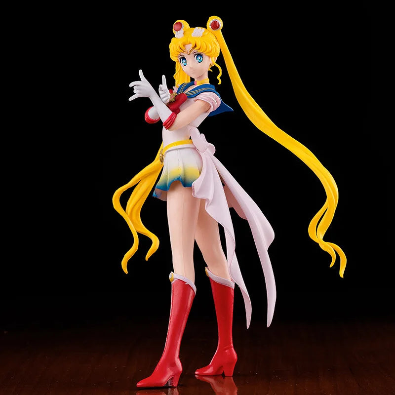 23cm Anime Sailor Moon Action Figure Doll Princess Serenity Cake Ornaments Collection PVC Tsukino Usagi Figure Model Toys Gifts