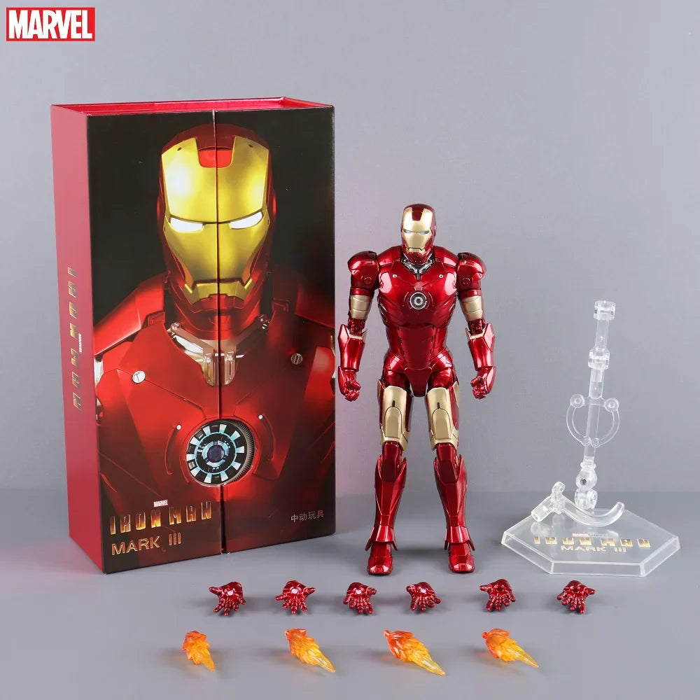ZD Toys Iron Man Action Figure Iron Patriot MK1-7 MK17 MK33 MK85 MK30 War Machine Legends Avengers Tony Stark Collect Toy Gift