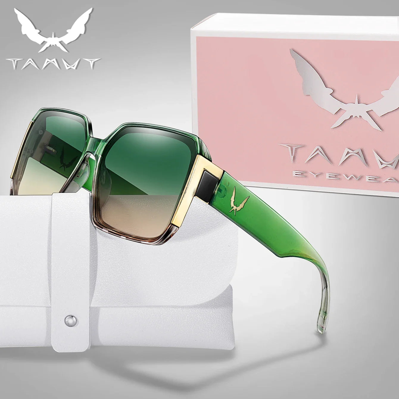 Fashion Sunglasses for Women Casual Square Shades with UV Protection for Daily wearing, Fishing, Driving, Golf, Travel With Box