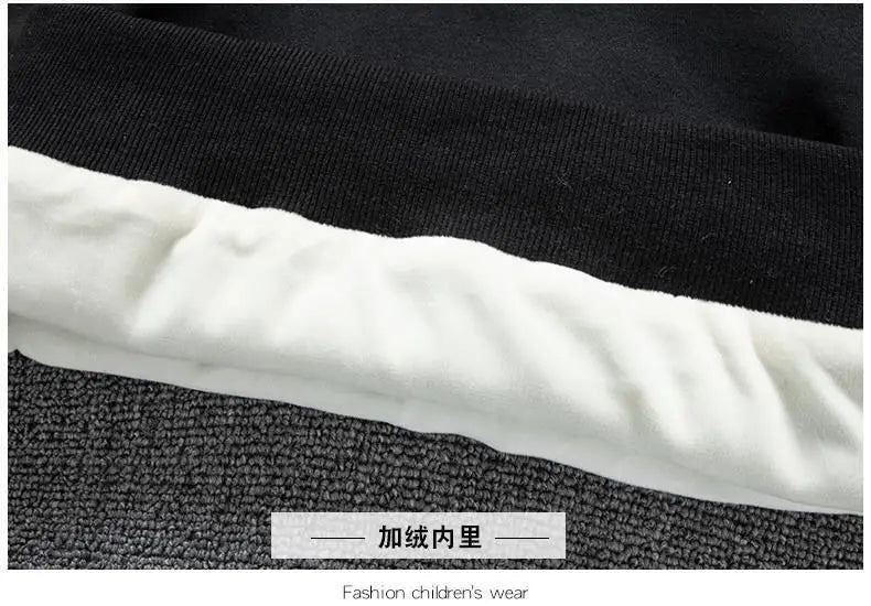 Boys Clothes Set Kids Letter Print Hoodies+Pants 2pcs Tracksuit Teenagers Thick Costume 4 To 14Yrs Big Children's Clothing Suits