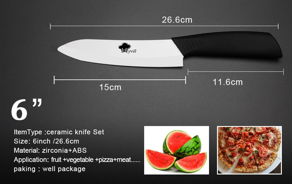 Ceramic Knives Set 3 4 5 6 inch Kitchen Chef Knife with Peeler Utility Paring Slicer
