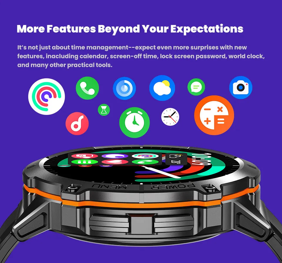 2025 New Military TREX3 1000mAh Battery Smart Watch 1.73-inch Screen 5ATM Waterproof GPS Altimeter Bluetooth Call Men Smartwatch