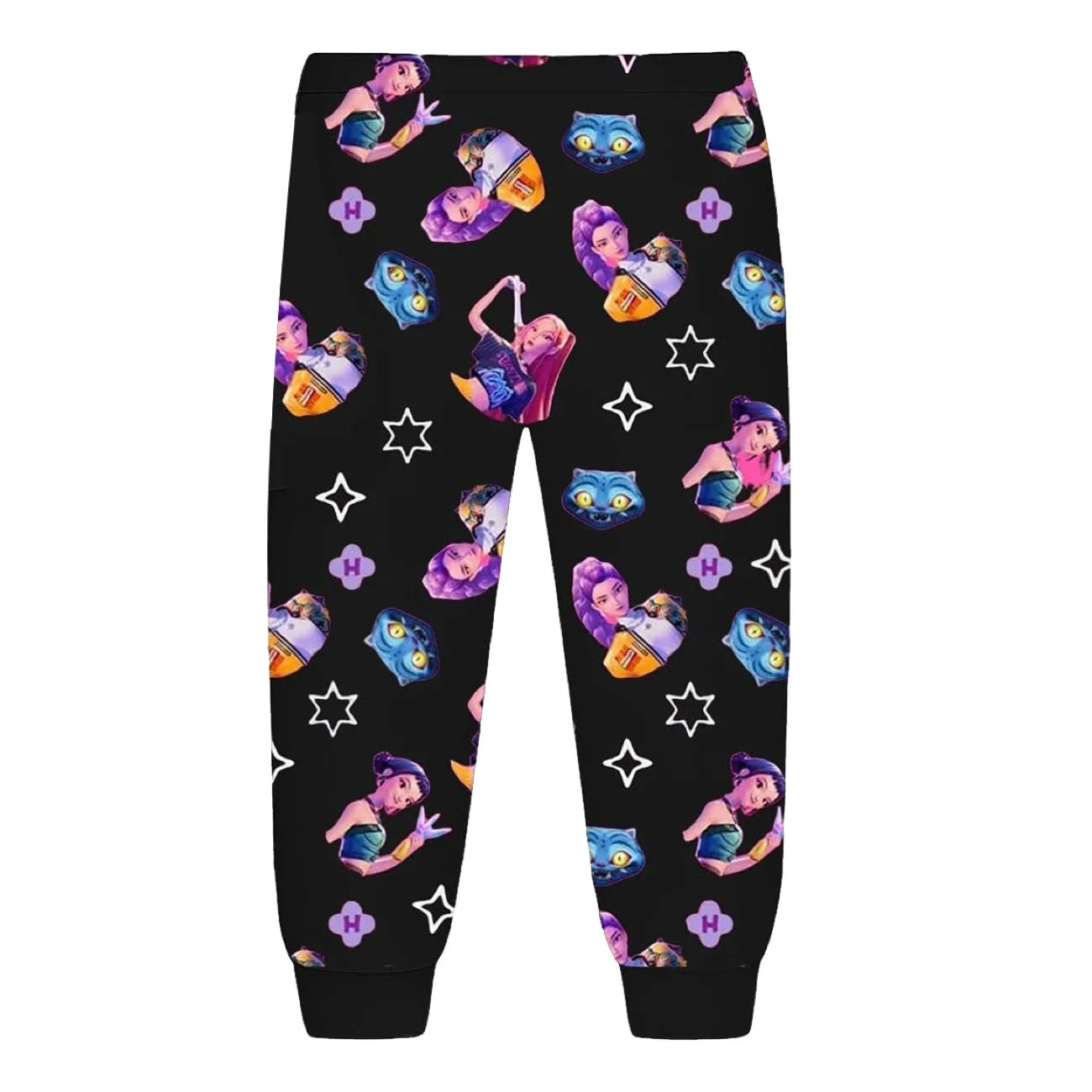 Anime Kpop Demon Hunters Zoey Costume Autumn Pajamas for Children's Clothing 3-14Years Kids Huntrix Rumi Girls Tshirt Pants Sets