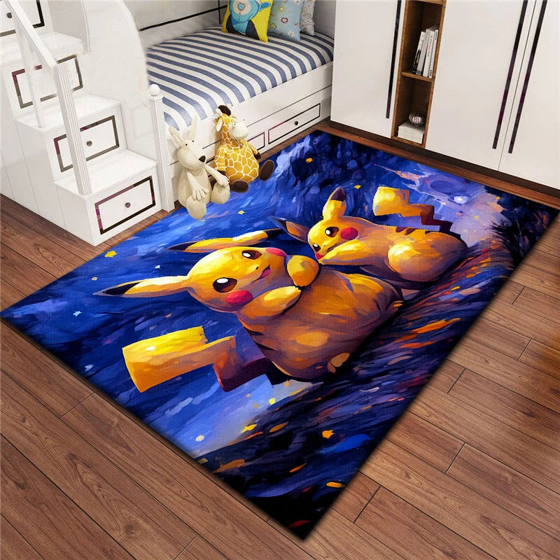 Pokemon Carpet for Children,Living Room Bedroom Floor Mat Kitchen Mat Children