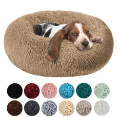 Round Cat Beds House Soft Long Plush Best Pet Dog Bed For Dogs Basket Pet