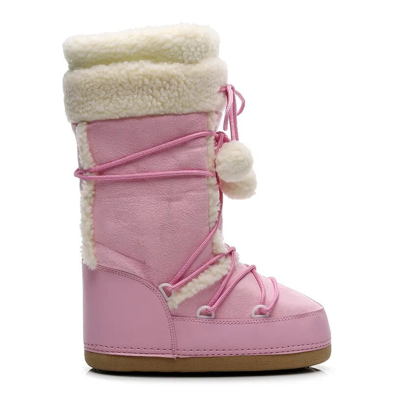 Winter Boots Women Snow Boots Cold-proof Ski Boots Warm Mid-calf