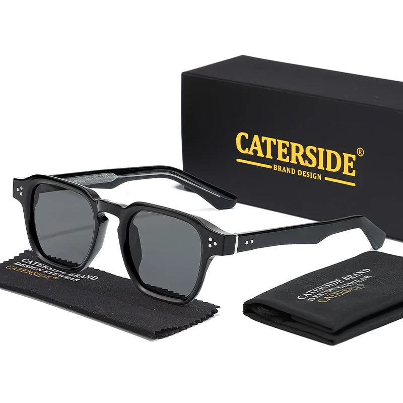 CATERSIDE Square Fashion Sunglasses Men Core Insert Temple Luxury Brand Sun Glasses Women Travel Beach Party Festival Gifts