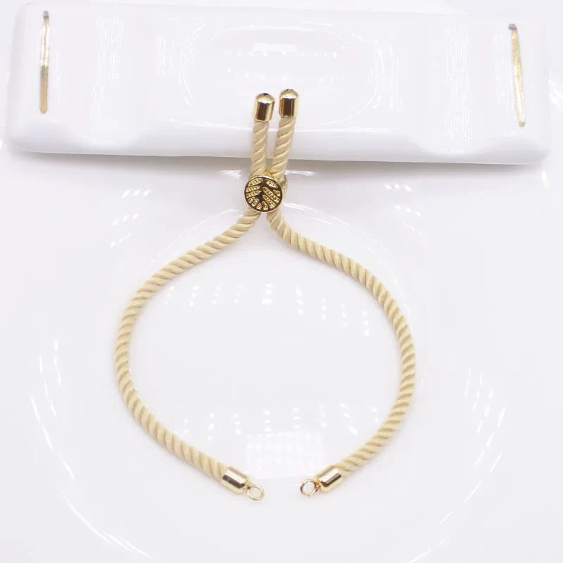 10PCS fashion luxury Wind Life Tree handmade DIY woven rope bracelet 3mm open loop buckle adjustable bracelet