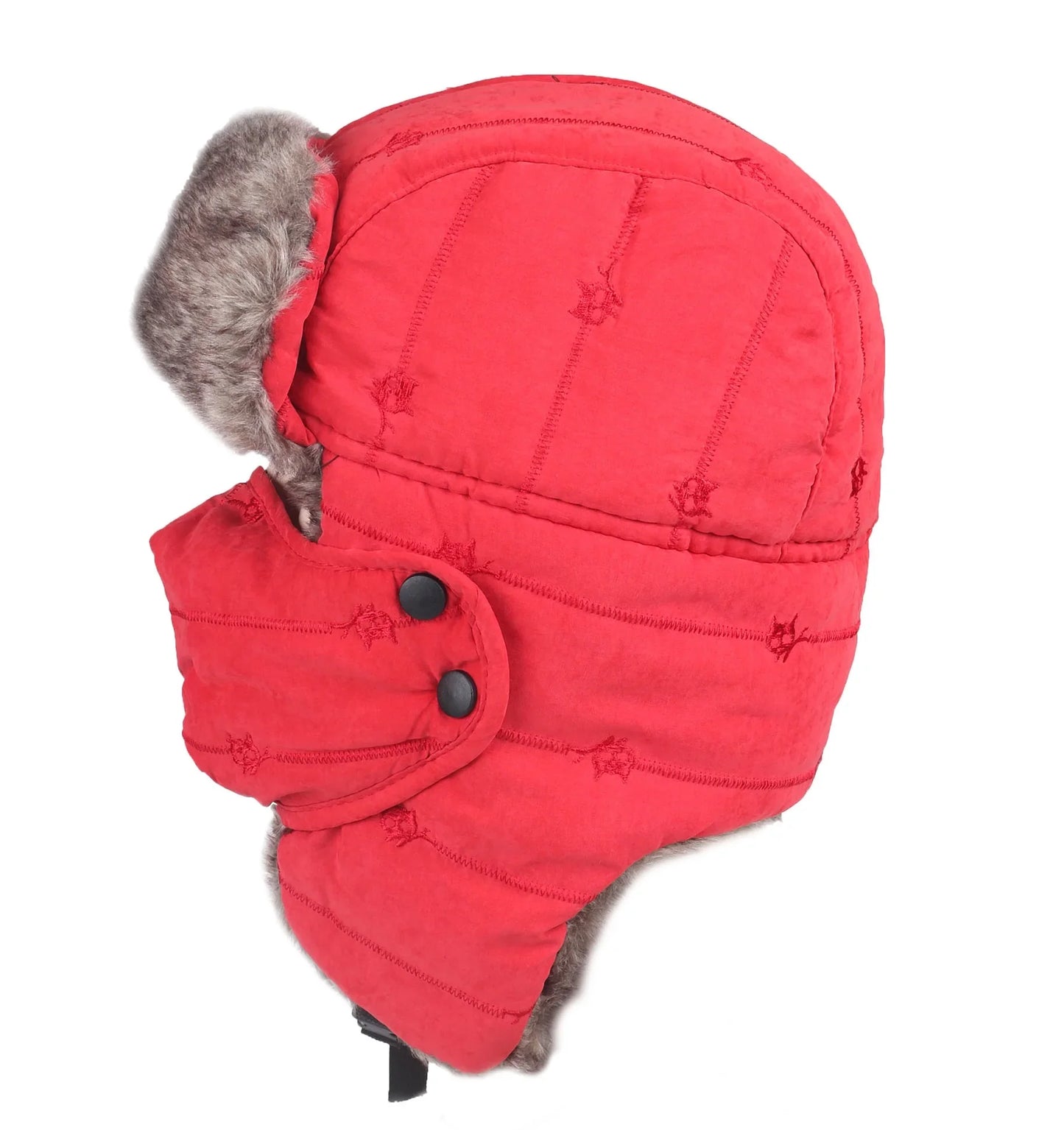 Connectyle Men's Warm Chunky Trapper Hat Removable Windproof Winter Russian Hats with Mask Ushanka Hat