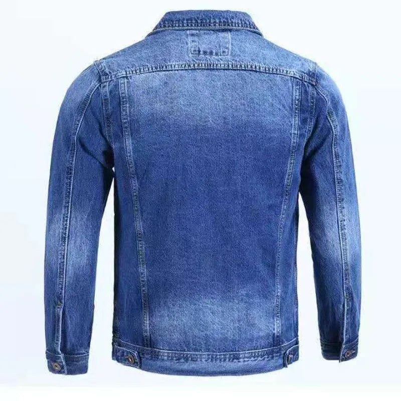 Denim Jackets Man Autumn Button Jeans Coat for Men Light Joker Fashion