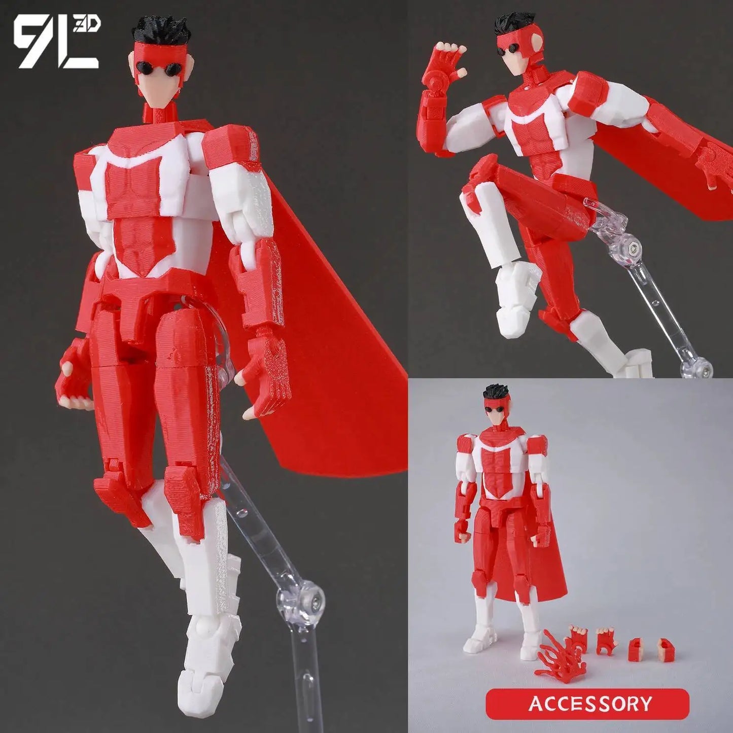 9L3D Printed Invincible Boy Lucky13 Dummy13 Conquer LEX Allen Superheroes Anime Toys Action Figures Mannequin Model Ornaments