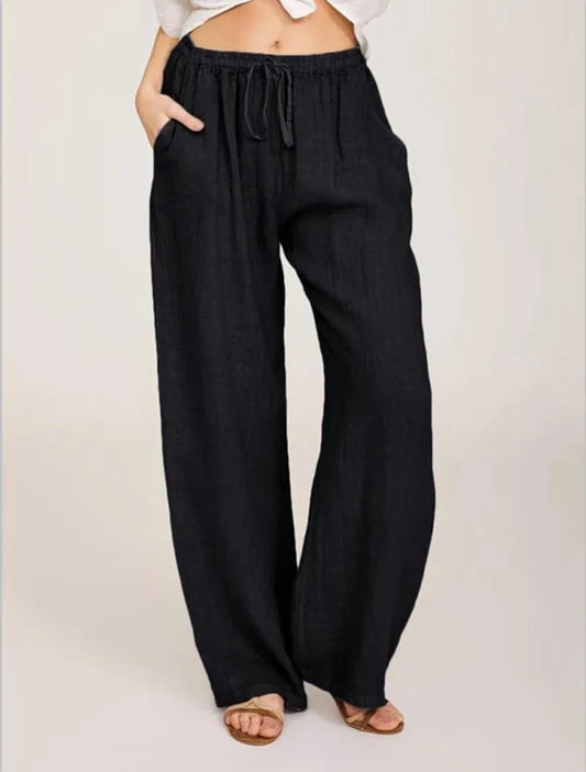 Casual Women's Wear in Europe, America, and Europe Large Loose Cotton Hemp Pants