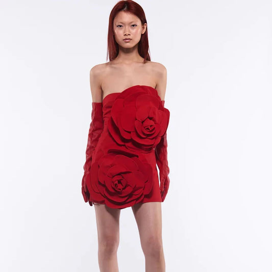 Evening wear Dresses: Mini dress, women's slim fitting decorative dress