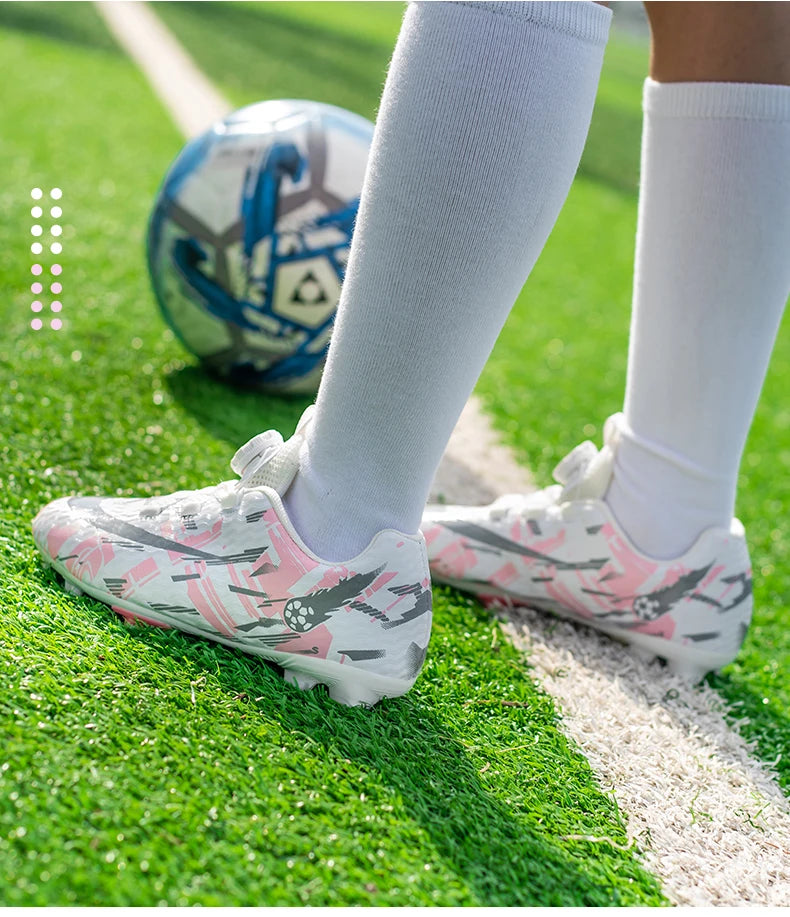 Soccer Shoes for Childrens TF/FG Outdoor Futsal Turf Training Boys Girl