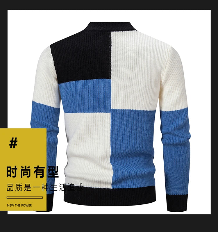 Men's New Autumn and Winter Casual Warm Neck Sweater