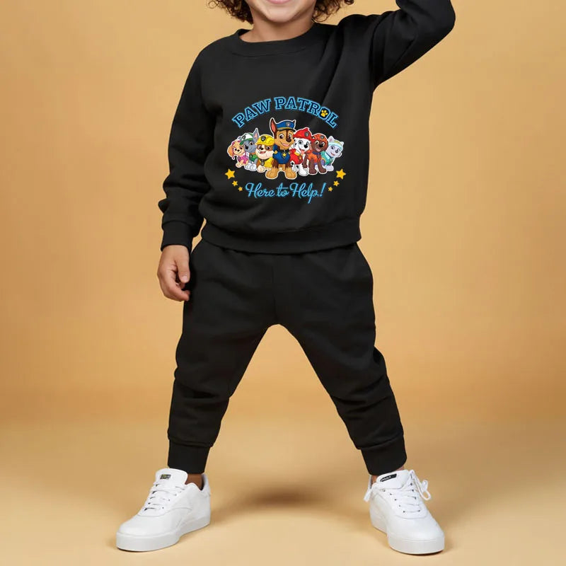 PAW Patrol Printed New Boys Pullover and Trousers Two Piece Sets Autumn Kids Casual Hoodies Set Spring Children Sweatsuits