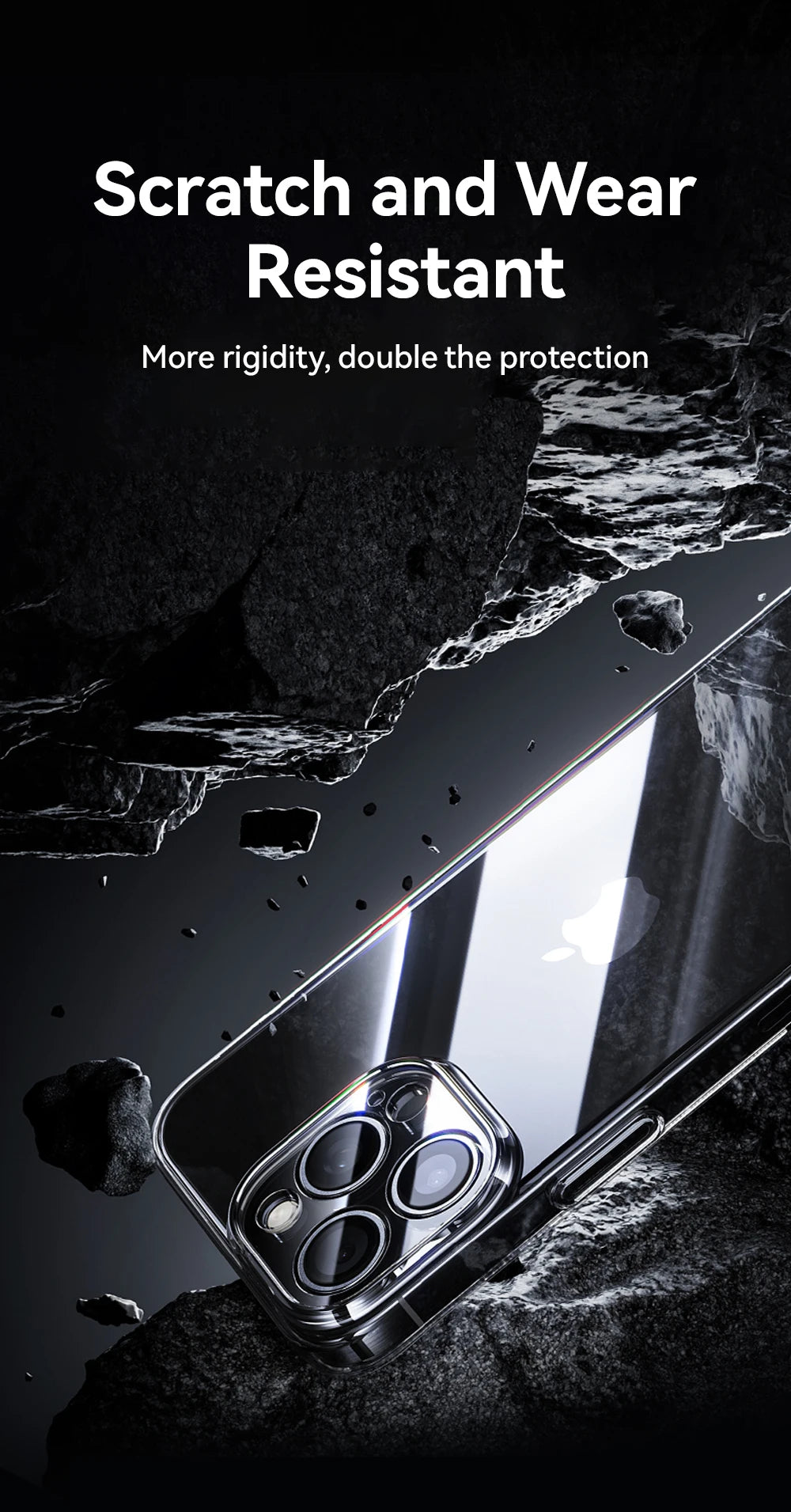Case For iPhone 16 15 Pro Max Case Crystal Transparent PC Anti-Yellow Lens Protection Cover For iPhone 16 Pro Max Case