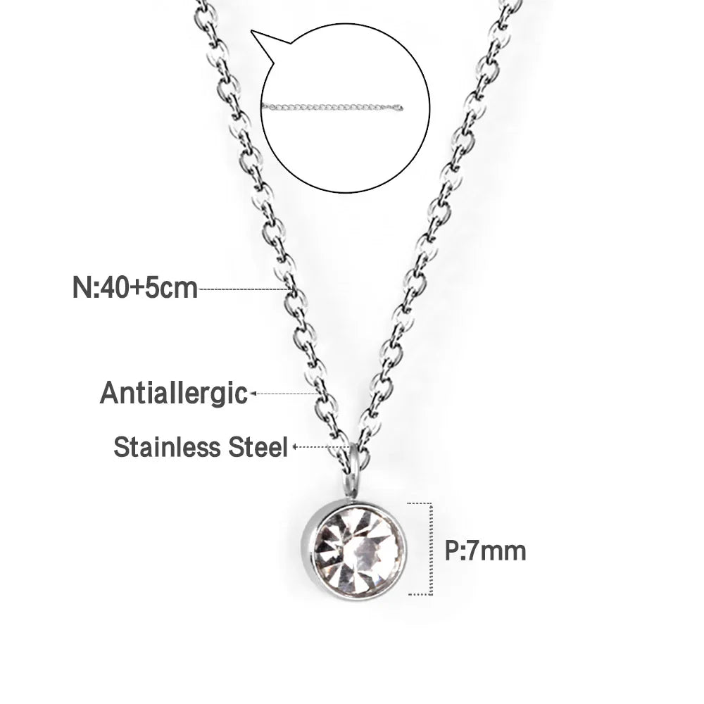 LUXUKISSKIDS Heart Star Moon Pendant Necklaces Tiny Charms Stainless Steel Choker Women/Girls Y2K Sweater Boho Jewelry Collares