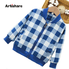 Boys Coat Plaid Pattern Coat For Boys Spring Autumn Childrens Jacket Casual Style Children Clothes