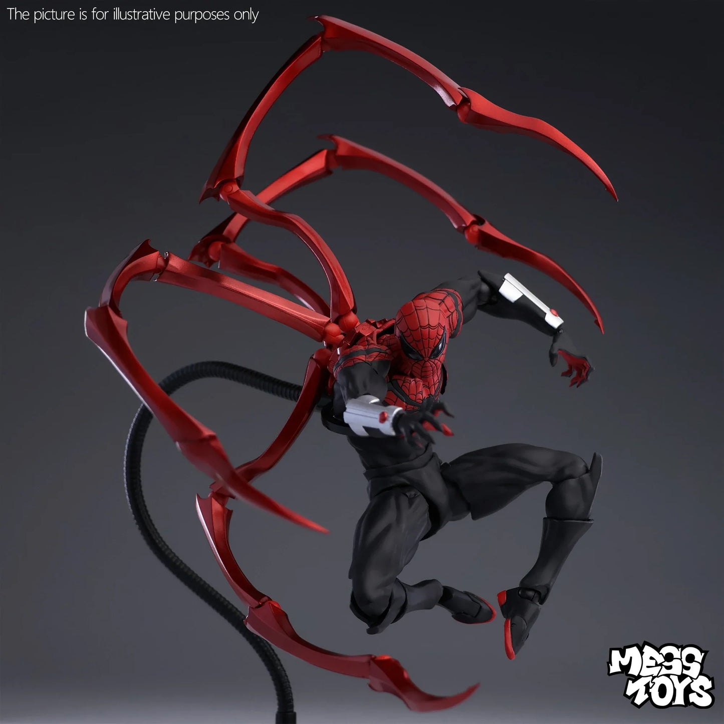 Hot Mess Toys Superior Spider Man Doctor Octopus Messtoys Peter Parker Spiderman Neighbor Anime Action Figure Gifts children's t
